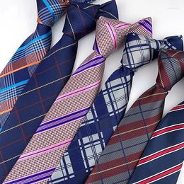 Bow Ties 8cm Men's Classic Tie Jacquard Cravatta Neck Striped Stripes Plaid & Cheques Fashion Business Necktie Party Accessories