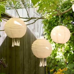 Decorations 25cm LED Solar Lantern Lamp Waterproof Outdoor Hanging White Light Party Decor Garden Decoration Warm Environment Best Gift