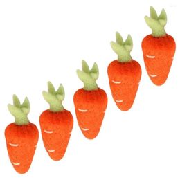 Brooches 5 Pcs Easter Lapel Pin Felted Radish Wool Carrot Decor Clothing DIY Breastpin Decors Brooch Hairpin Accessories Supplies Child