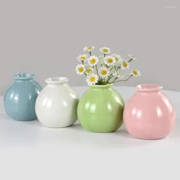 Vases Ceramic Mini Flower Vase Home Living Room Desktop Decoration Planter Pot Cute Flowerpot For Wedding Centerpiece Arrangement