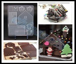 Valentine DIY Christmas house chocolate mould gingerbread house mold chocolate mould sweet candy jelly mold baking mould tool4285213