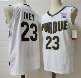 2024 Final Four 4 Patch Jersey Purdue Boilermakers Basketball NCAA College 15 Zach Edey 23 Ivey Men Kids Ladies Black White Custom