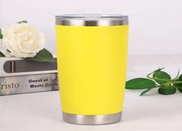 20oz Stainless Steel Car Cup Vacuum Insulated Travel Mug Metal Water Bottle Beer Tumbler With Lid Fashion Coffee Mug 12 Colors7701634