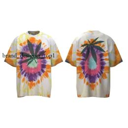 Designer T-shirt Gallrey Tee Depts Top Quality Luxury Fashion T-Shirt Coconut Tree Water Wash Tie Dye Summer Casual Pure Cotton Short Sleeve T-shirt Men Women 5844