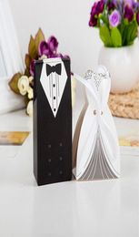 100 Pieces Creative Bride and Groom Candy Box For Wedding Sweet Bag Wedding Favors Gift For Guest4688362