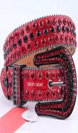 luxury Fashion Belts for Women Designer Mens Simon rhinestone belt with bling rhinestones as gift98180369134373
