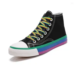 Casual Shoes Women Fashion White Sneakers High-top Classics Canvas Lace-up Graffiti Ladies Espadrilles Female Trainers