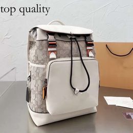 New Hot Designer Backpack Men And Women Fashion Backpack Book Bag Classic Old Flowers Drawstring Clip Open And Close Jacquard Leather Sc 276