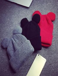 1pcs Hat Female Winter Caps Hats For Women Devil Horns Ear Cute Crochet Braided Knit Beanies Hat Warm Cap Hat Bonnet Homme Gorro S8187234