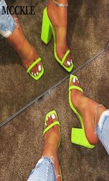 McCkle Women Sandals trasparente Sandals Ladies High Tel pantofole Candy Color Open Open Tach Fashion Female Slooks Summer Scarpe Y202912587