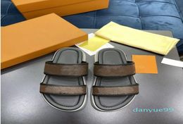 Men Summer Slippers slide BOM DIA FLAT MULE 1A3R5M Cool Effortlessly Stylish Slides 2 Straps with Adjusted Gold Buckles sandals bo5731899