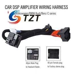 Amplifiers TZT PUZU Car DSP Amplifier Wiring Harness SpecialTail Line Socket For VW Passat/Porsche//BMW