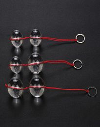 Glass Anal Beads2 Size Unisex Anal Plug Big Ben Wa Balls Vaginal Balls Sex Products Crystal Glass Vaginal Exercise Love Balls Y186523881