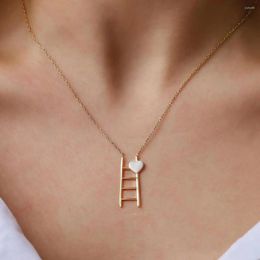 Pendant Necklaces Lucky Staircase Necklace Women's Instagram Style Personalise Design Progress Laer Collar Chain Couple Love Neckchain