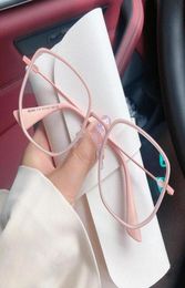 Sunglasses Pink Transparent Computer Glasses Frame Women Men Anti Blue Light Round Eyewear Blocking Optical Spectacle EyeglassSung8287618