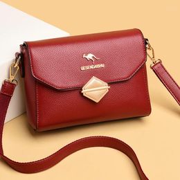 Shoulder Bags Luxury Pu Leather Handbags For Women 2024 Fashion Metal Lock Crossbody Bag Elegant Small Flap Female Messenger