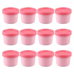 Storage Bottles 12 Pcs Buttercream Mask Bottle Box Face Container Cosmetics Package Empty Pink Sub-packing Jars Multipurpose Travel