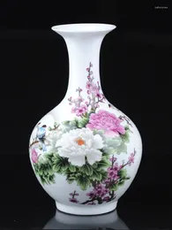 Vases Modern Jingdezhen Ceramic Vase Ornaments Home Livingroom Table Figurines Flower Arrangement Office Furnishing Decoration Crafts