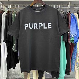 Mens Tshirts 24ss Purple Brand t Shirt Size Xs5xl Large Designer Tees Mens Tshirt Homme t Shirts Women Loose Clothing Luxury Designers Short Sleeve Spring Summer Tide