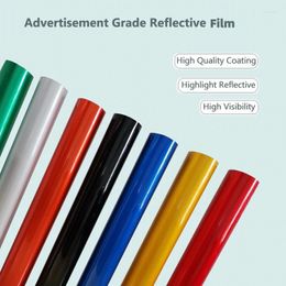 Window Stickers BHUNITY 3.2x164ft Light Clear Retro PET Transparent Reflective Sheeting Film For Advertising Road Signs