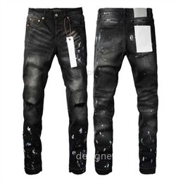 Mens Jeans Mens Black Jeans Designer Jeans Purple Brand Jeans for Men Ripped Pant Luxury Womens Retro Skinny Denim Straight Streetwear Slim Fit Pants Trousers Women L