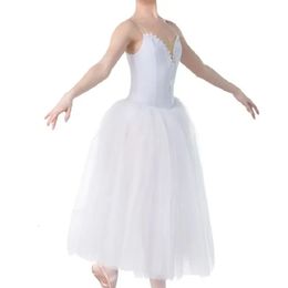 Ballet Tutu Skirt Professional Dance Dress Long White Tutus For Adult Ballet Costumes 240426