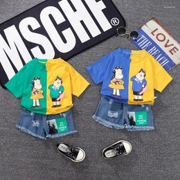 Clothing Sets Baby Girls Of Clothes For Summer Suit Kids Short Sleeve T-shirt Denim Shorts 2pcs Set Girl Boy 0-5y