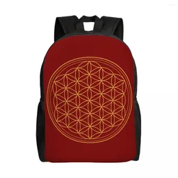 Backpack Sacred Geometry Flower Of Life For Men Women School College Student Bookbag 15 Inch Laptop Spiritual Meditation Bags