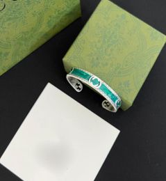 High Quality Designer Brass Open Bracelets Chain Crystal Luxury Brand Letter Flower Copper Bangle Mens Womens Bracelet Wristband L6467075