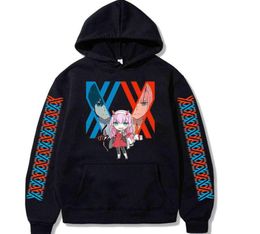 Darling In The Franxx Anime Harajuku Zero TWO Beautiful Girl Print Hoodie Men Tops Loose Autumn Winter Sweatshirt Hoody Hoodies Y11095636