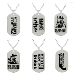 Chains Game Red Dead Redemption 2 Necklace Laser Print Waterproof Stainless Steel Pendant Nice Gift For Friend Gamer