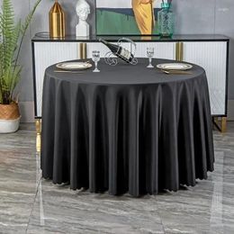 Table Cloth El Art Big Round Bar Banquet Dining Room Simple Wedding Black