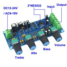 Amplifier NE5532 Tone Preamplifier Board Audio equalizer Preamp Tone Control Pre amplifier DC1224V / AC919V