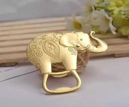 Gold Wedding Favours and Gift Lucky Golden Elephant Wine Bottle Opener FY37632579357