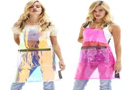 Aprons Fashion Transparent Work Waterproof with Pocket Trendy Barber Hair Nail Stylist Accessorie Women Men Uniform Kitchen 2302077338088