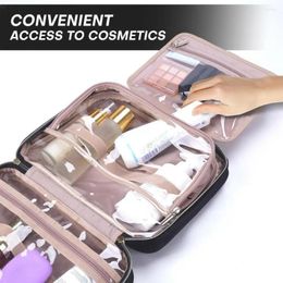 Storage Bags Travel Cosmetic Organiser With Jewellery Pouch Portable Bag Padded Design Spacious For Women Brushes