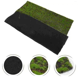 Decorative Flowers Artificial Moss Turf Static Grass Strips Model Railway Carpet Trim Fake Realistic Micro Landscape High Simulation