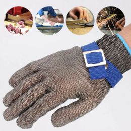 Gloves 1PC Level 5 HPPE Stainless Steel Gloves Cut Gloves Cut Resistant Working Gloves Metal Mesh Anti Cutting Butcher Work Gloves