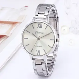 Wristwatches Luxury Women Watches Elegant Ladies Stainless Steel Wrist Female Clock Gift Quartz Round Relogio Feminino