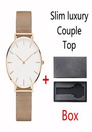 2019 top rose gold mesh watch stainless steel ultrathin quartz watch men 40mm ladies 36mm 32mm silver black fashion gift lovers c7269567