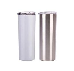 custom 20oz 30oz sublimation straight skinny tumbler stainless steel tumbler double walled vacuum insulated with sealed lid and me6550019