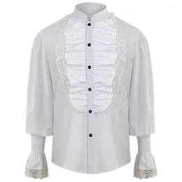 Men's Casual Shirts Blouse Mens Shirt Daily Polyester Renaissance Soft Steampunk Appointments Vampire Colonial Comfortable Cosplay