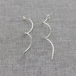 Dangle Earrings 6prs Of 925 Sterling Silver Spiral Wave Wire Charms For Earring