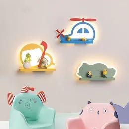 Wall Lamp Bedroom Lighting Modern LED Lamps For Baby Bedside Indoor Lights Wandlamp Luminaire Bear Elephant Shape Iron Fixture