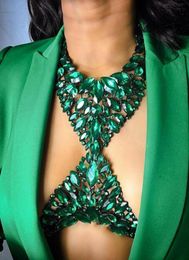 Vedawas Summer Long Body Chain Sexy Handmade Crystal Chunky Maxi Luxury Gem Statement Necklace for Women Whole3463785