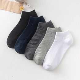 Men's Socks 10Pairs 2024 Cotton Solid Colour Boys Low Tube Breathable Short Boat Male Casual Soft Comfy