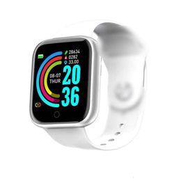 Y68 Smart Armband D20 Color Screen Pear Rate Armband Blodtryck Sömnövervakning Stepping Övning Smart Watch