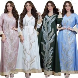 Ethnic Clothing Muslim Robe Sequin Embroider Fashion Abaya Middle East Women's Arab Home Leisure Maxi Dresses For Women