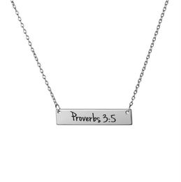 Christian Bible Scripture Faith Necklace Stainless Steel Creative Lettering Exquisite Jewellery luxury designer Jewellery women neckla9754413