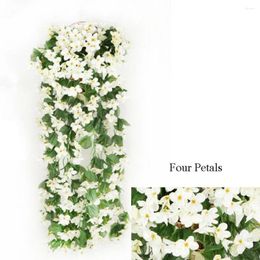 Decorative Flowers Artificial Fake Ivy Vine Hanging Garland Plant Wall Mounted Flower Simulated Home Decoration